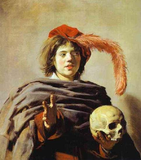 Frans Hals Youth with skull by Frans Hals oil painting image